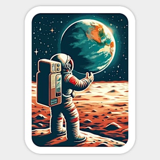 Moon Landing - Astronaut Sticker